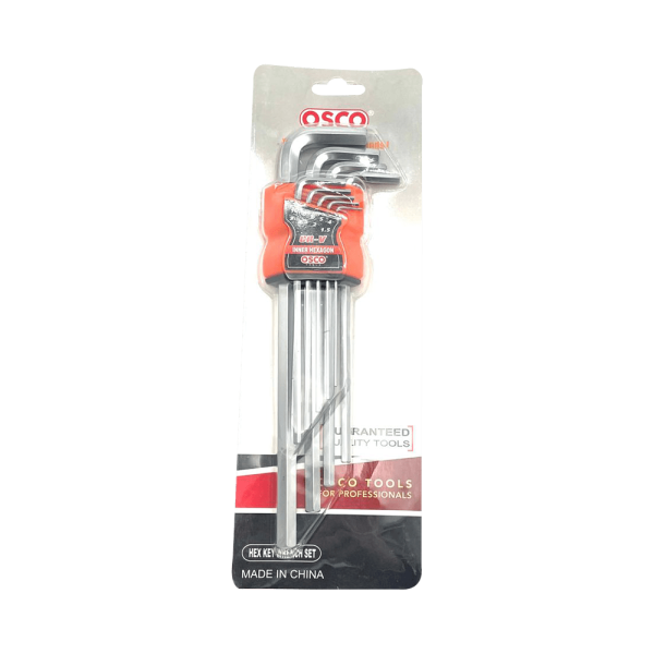 OSCO 9PC HEX ALLEN KEY SET - LONG