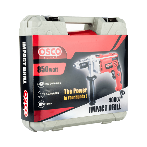 OSCO Electric Drill 13 mm 850 Watt - Aluminum front body