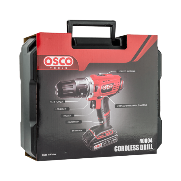 OSCO Li-ion Cordless drill 18 Volt 1.5 Amp - Tow Battrey