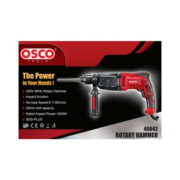 OSCO SDS-PLUS ROTARY HAMMER 26mm 1050 Watt