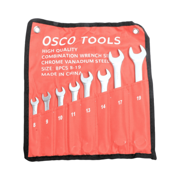 OSCO- Combination Spanner Set 8 Pcs Size _ 8-19mm