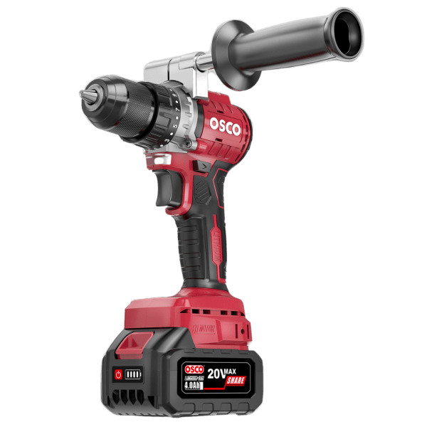 Osco Drill Brushless Battery 21V, 13mm is a powerful cordless drill equipped with a brushless motor, designed for heavy-duty tasks and versatile applications.